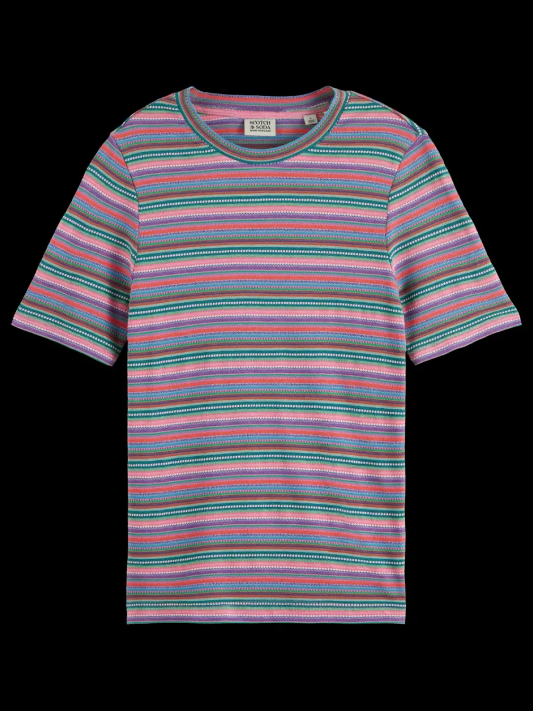 Hot Scotch & Soda TEXTURED STRIPE SLIM FIT T-SHIRT BeachStripe