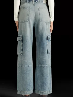 Outlet Scotch & Soda The deep low rise loose cargo jeans -rolling road RollingRoad