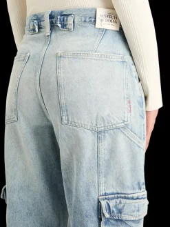 Outlet Scotch & Soda The deep low rise loose cargo jeans -rolling road RollingRoad
