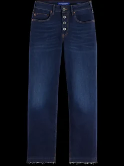 Best Scotch & Soda THE SKY STRAIGHT JEANS WITH EXPOSED FLY BEATEN BLUE BeatenBlue