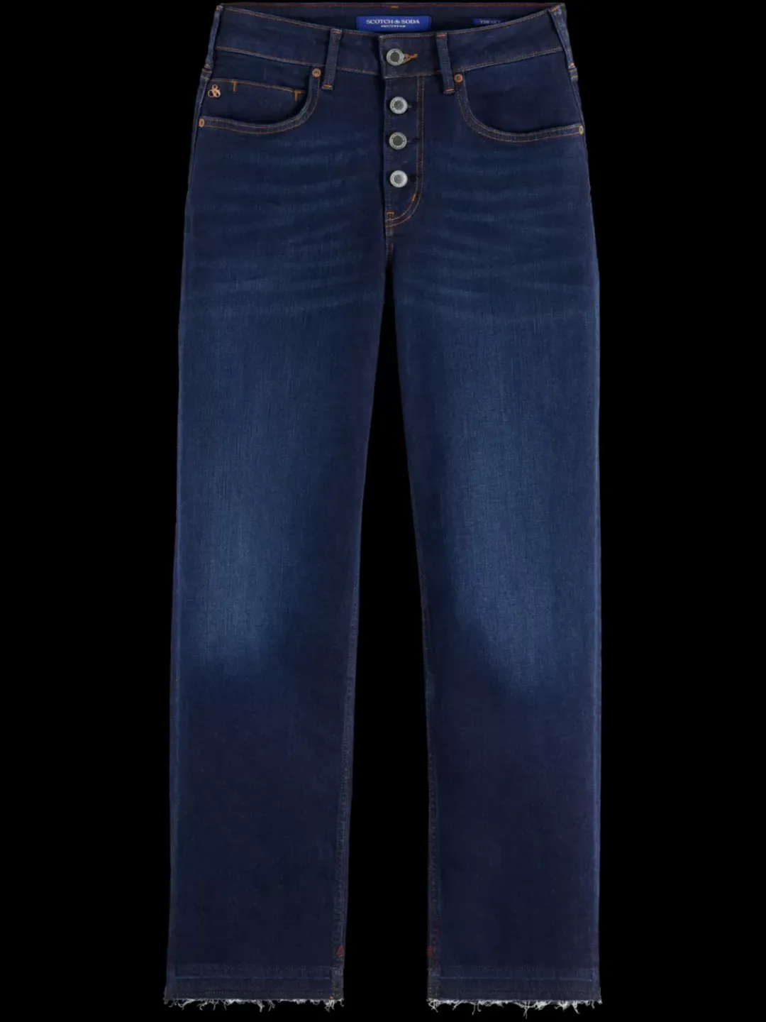 Best Scotch & Soda THE SKY STRAIGHT JEANS WITH EXPOSED FLY BEATEN BLUE BeatenBlue