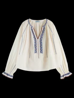 Clearance Scotch & Soda Top with embroidery details SoftIce