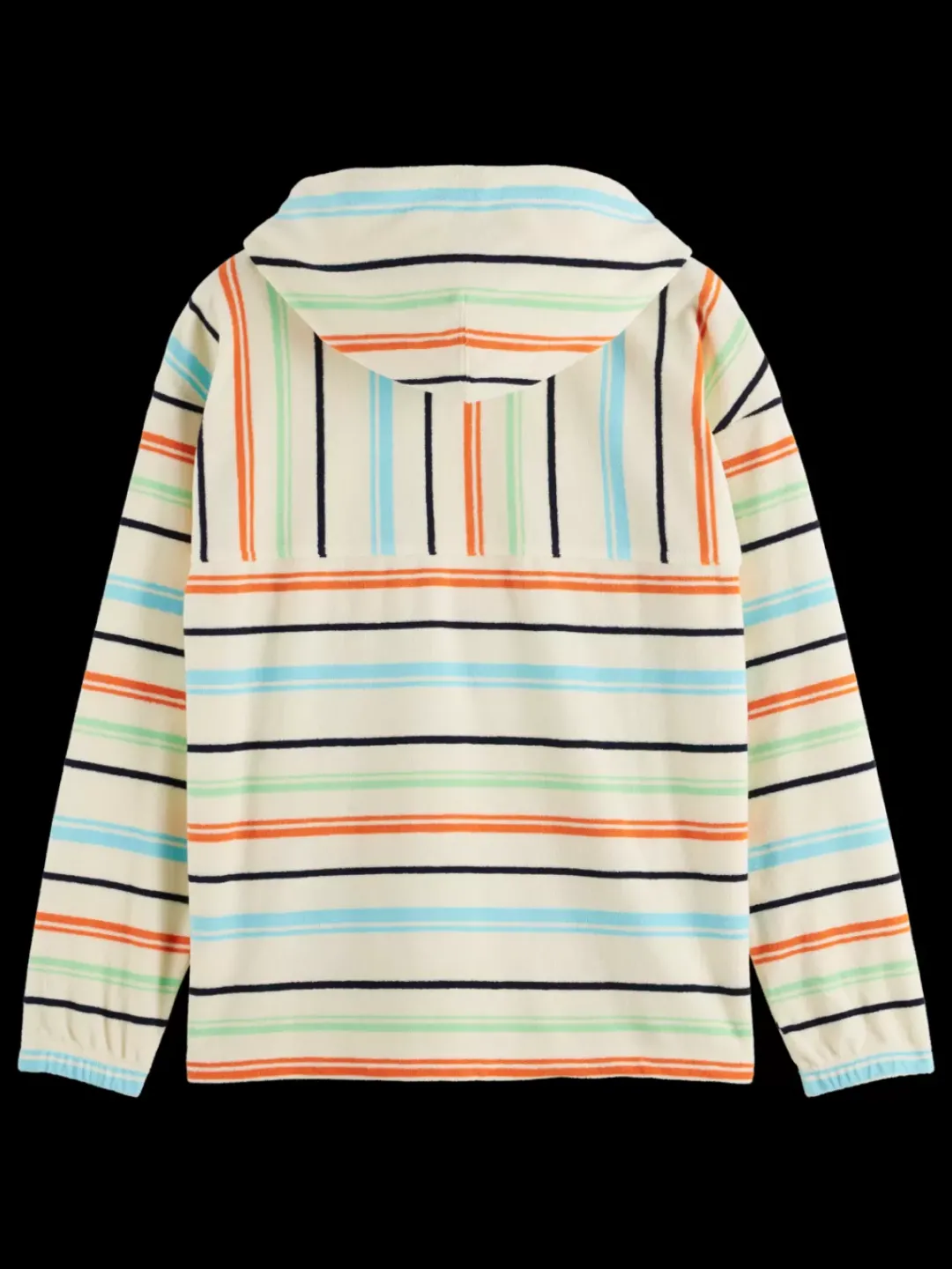 Online Scotch & Soda Towelling striped hoodie MulticolourStripe