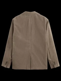 Sale Scotch & Soda Unconstructed relaxed 3-button corduroy blazer Cappuchino