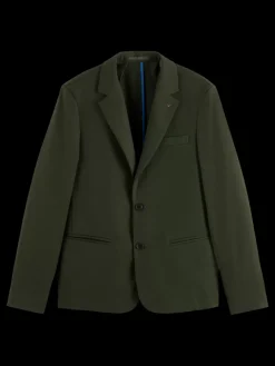 Hot Scotch & Soda Unconstructed relaxed wool-blend blazer HeritageGreen