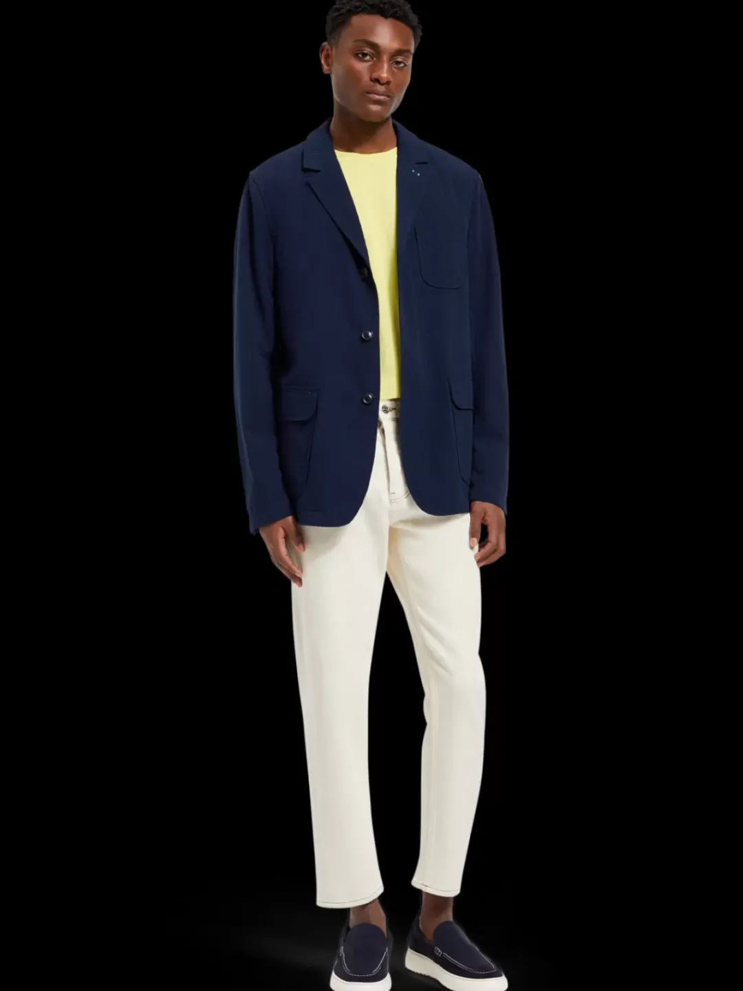 New Scotch & Soda Unconstructed seersucker blazer Navyblue