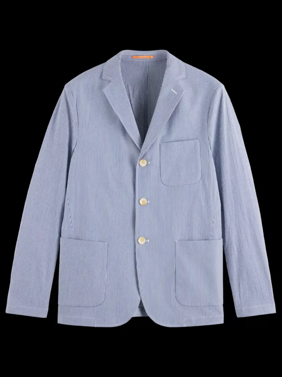 Best Scotch & Soda Unconstructed striped seersucker blazer EcruNavyStripe