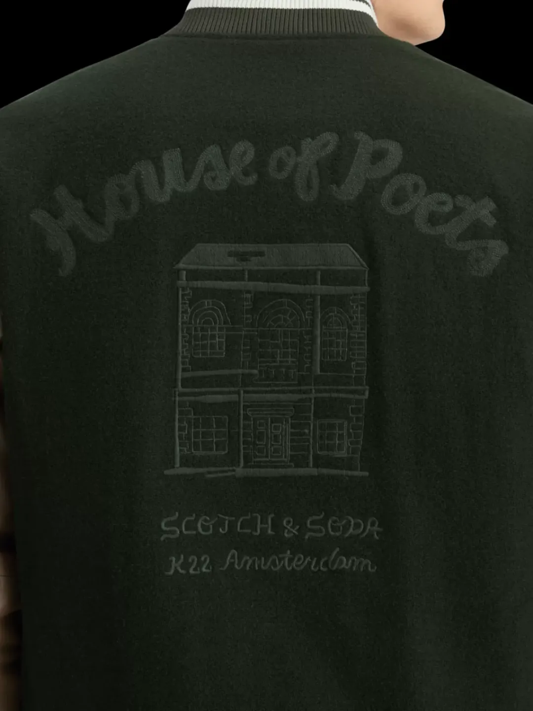 Online Scotch & Soda Varsity jacket HeritageGreen