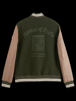 Online Scotch & Soda Varsity jacket HeritageGreen