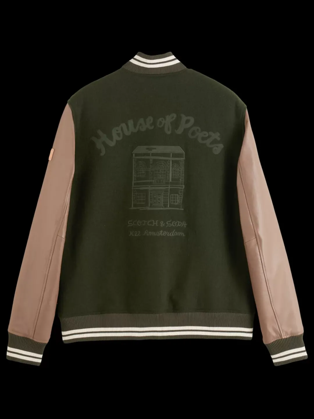 Online Scotch & Soda Varsity jacket HeritageGreen