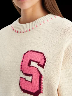 Fashion Scotch & Soda Varsity oversized pullover SoftIce