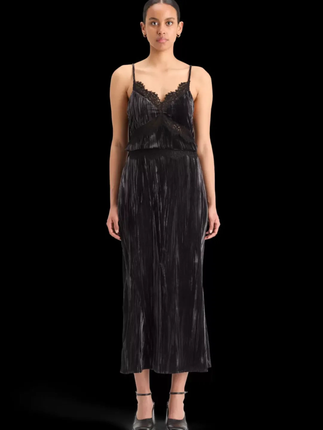 Fashion Scotch & Soda VELVET TANK TOP EveningBlack