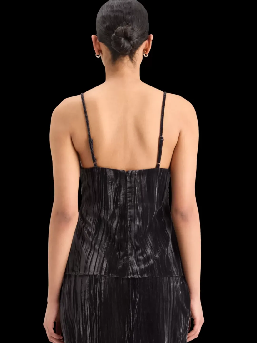 Fashion Scotch & Soda VELVET TANK TOP EveningBlack