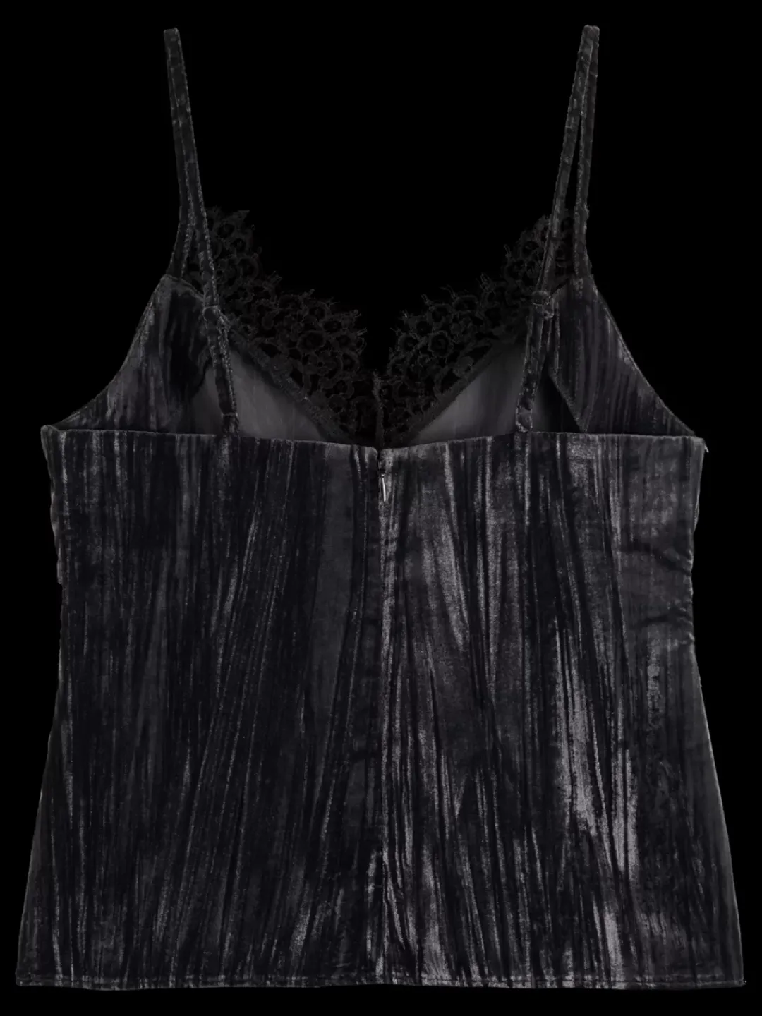 Fashion Scotch & Soda VELVET TANK TOP EveningBlack