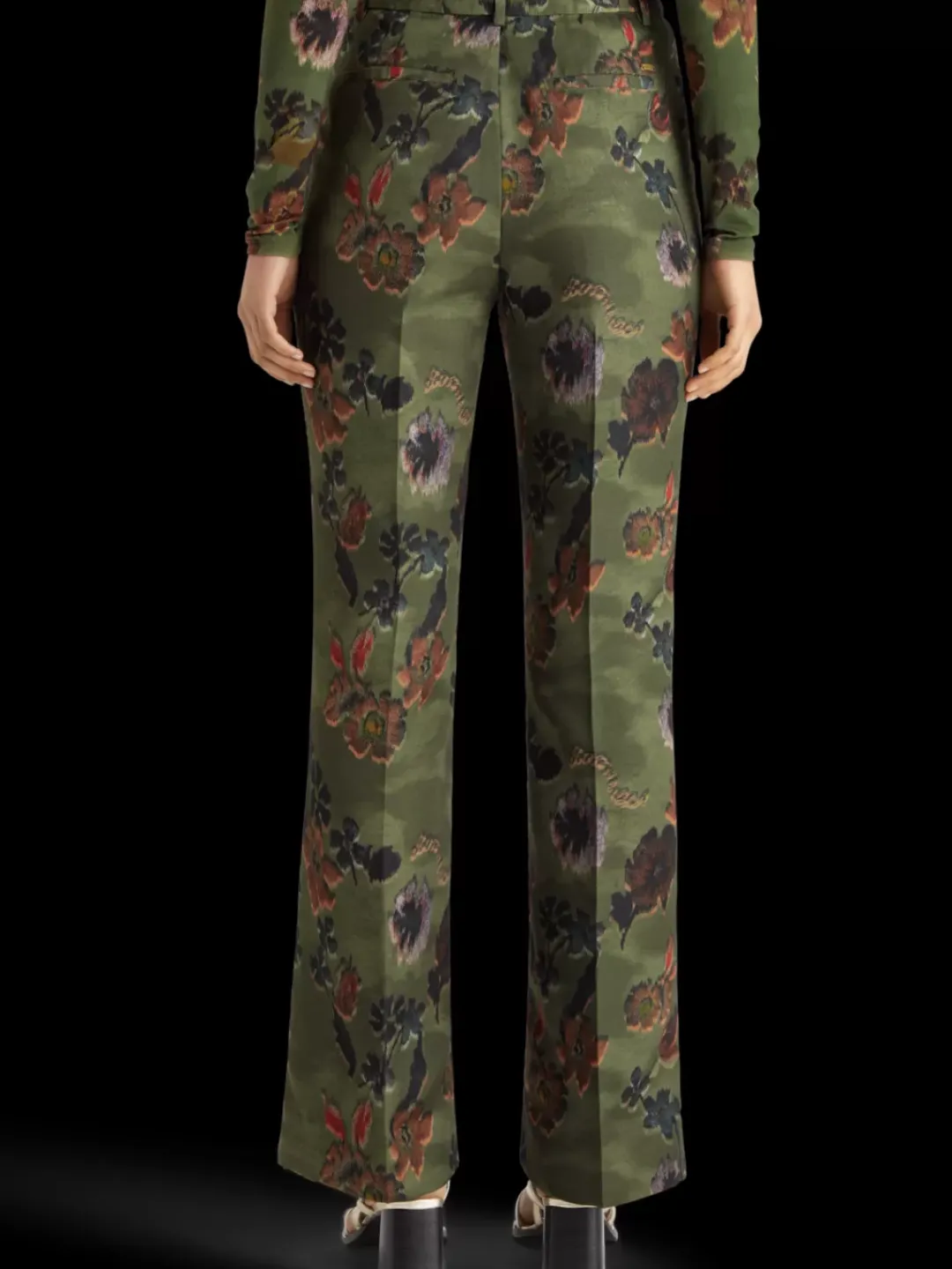 Hot Scotch & Soda Violet poetry tapestry kick flare pant PoetryTapestryMilitary