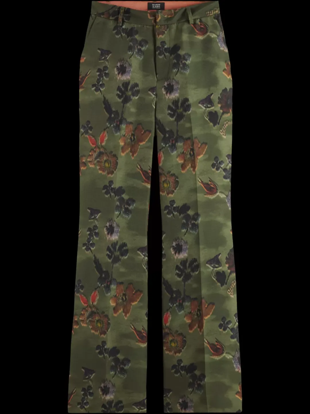 Hot Scotch & Soda Violet poetry tapestry kick flare pant PoetryTapestryMilitary