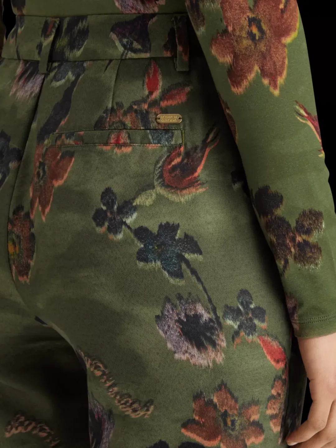 Hot Scotch & Soda Violet poetry tapestry kick flare pant PoetryTapestryMilitary