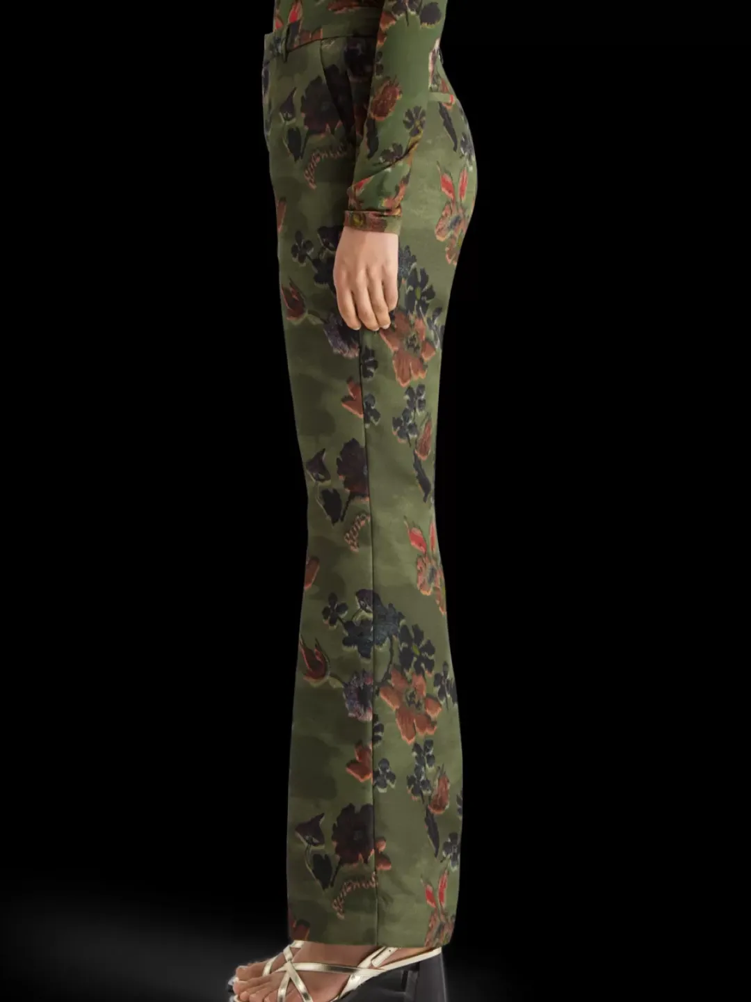 Hot Scotch & Soda Violet poetry tapestry kick flare pant PoetryTapestryMilitary