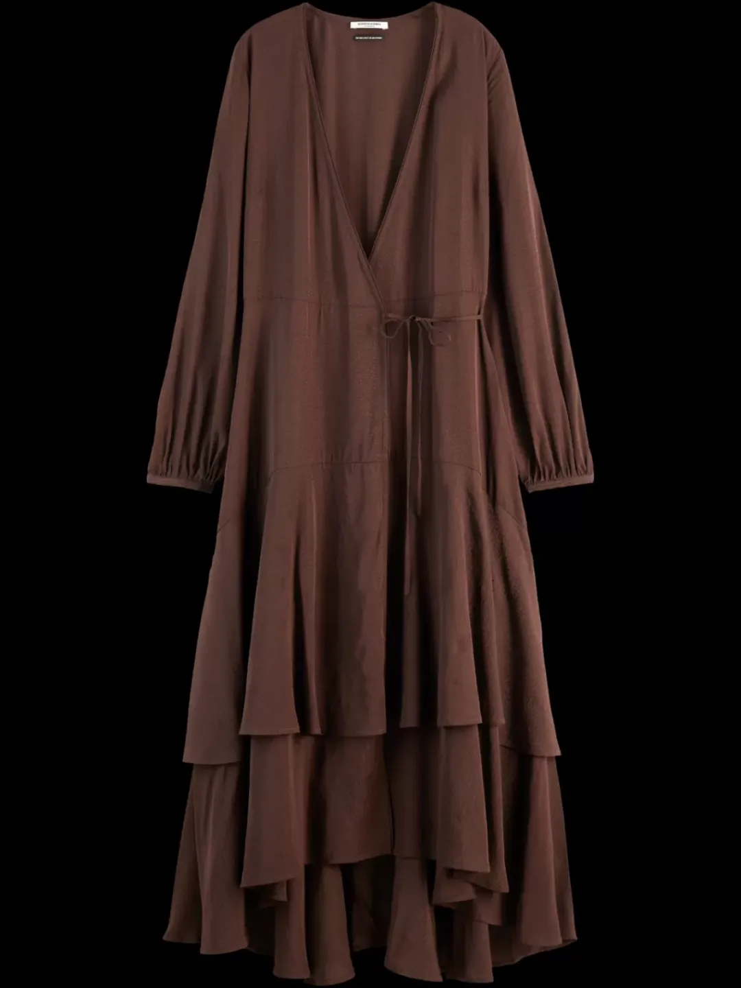 Hot Scotch & Soda VISCOSE JACQUARD MIDI WRAP DRESS