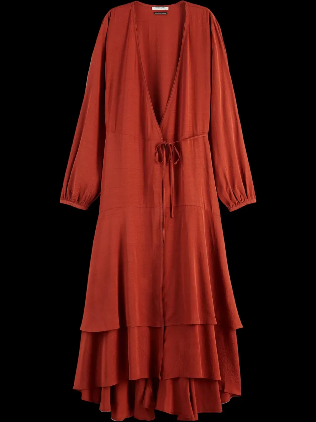 Hot Scotch & Soda VISCOSE JACQUARD MIDI WRAP DRESS