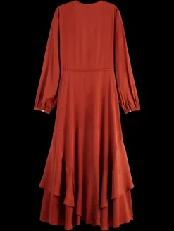 Hot Scotch & Soda VISCOSE JACQUARD MIDI WRAP DRESS