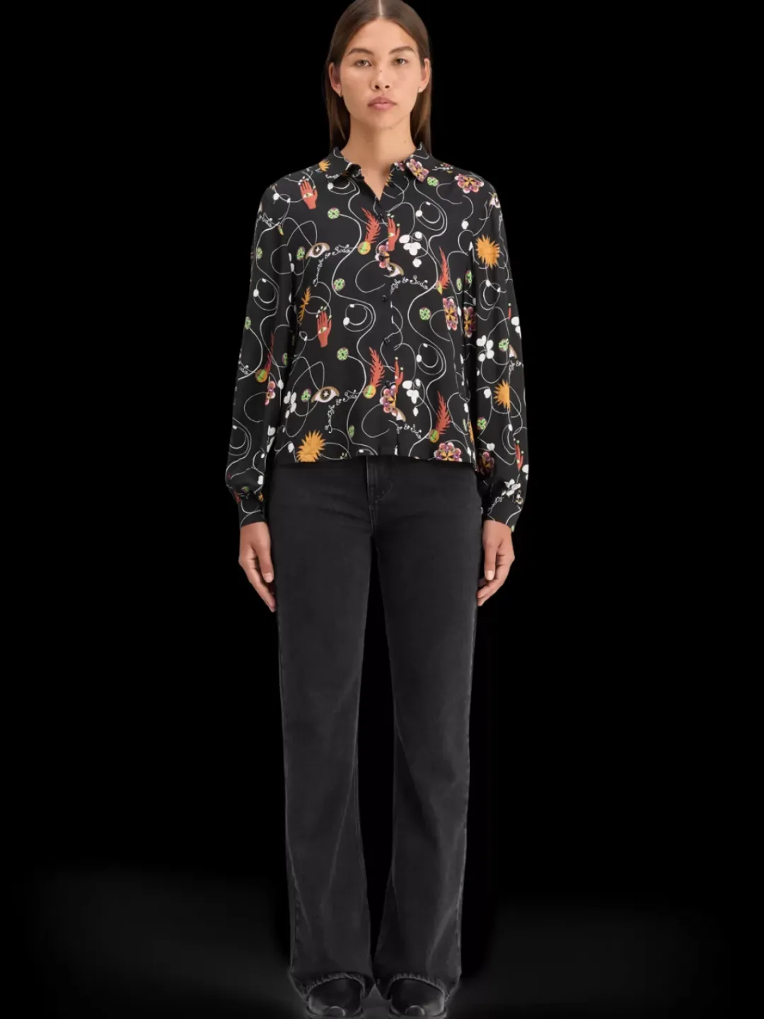 Discount Scotch & Soda VISCOSE PRINTED BALLOON SLEEVE SHIRT FreeMind