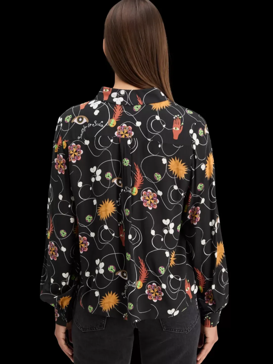 Discount Scotch & Soda VISCOSE PRINTED BALLOON SLEEVE SHIRT FreeMind