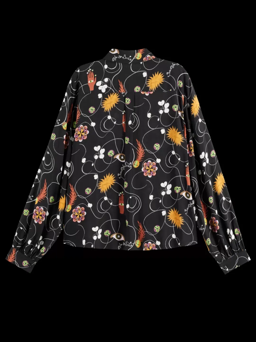 Discount Scotch & Soda VISCOSE PRINTED BALLOON SLEEVE SHIRT FreeMind