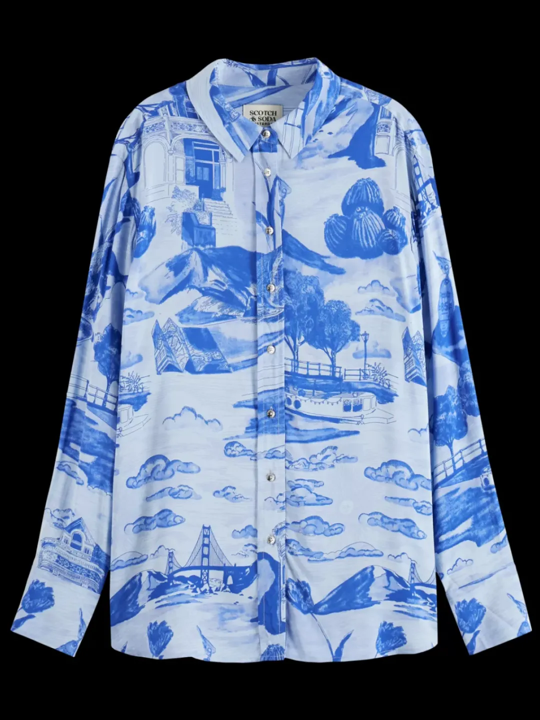 Hot Scotch & Soda VISCOSE PRINTED RELAXED FIT SHIRT