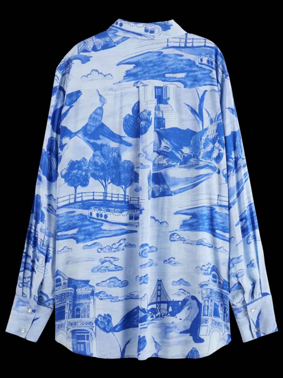 Hot Scotch & Soda VISCOSE PRINTED RELAXED FIT SHIRT