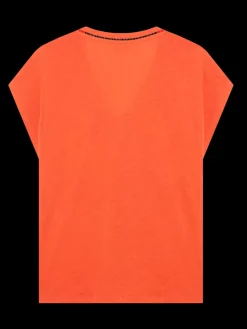 Fashion Scotch & Soda V-NECK LADDER DETAIL LOOSE FIT T-SHIRT