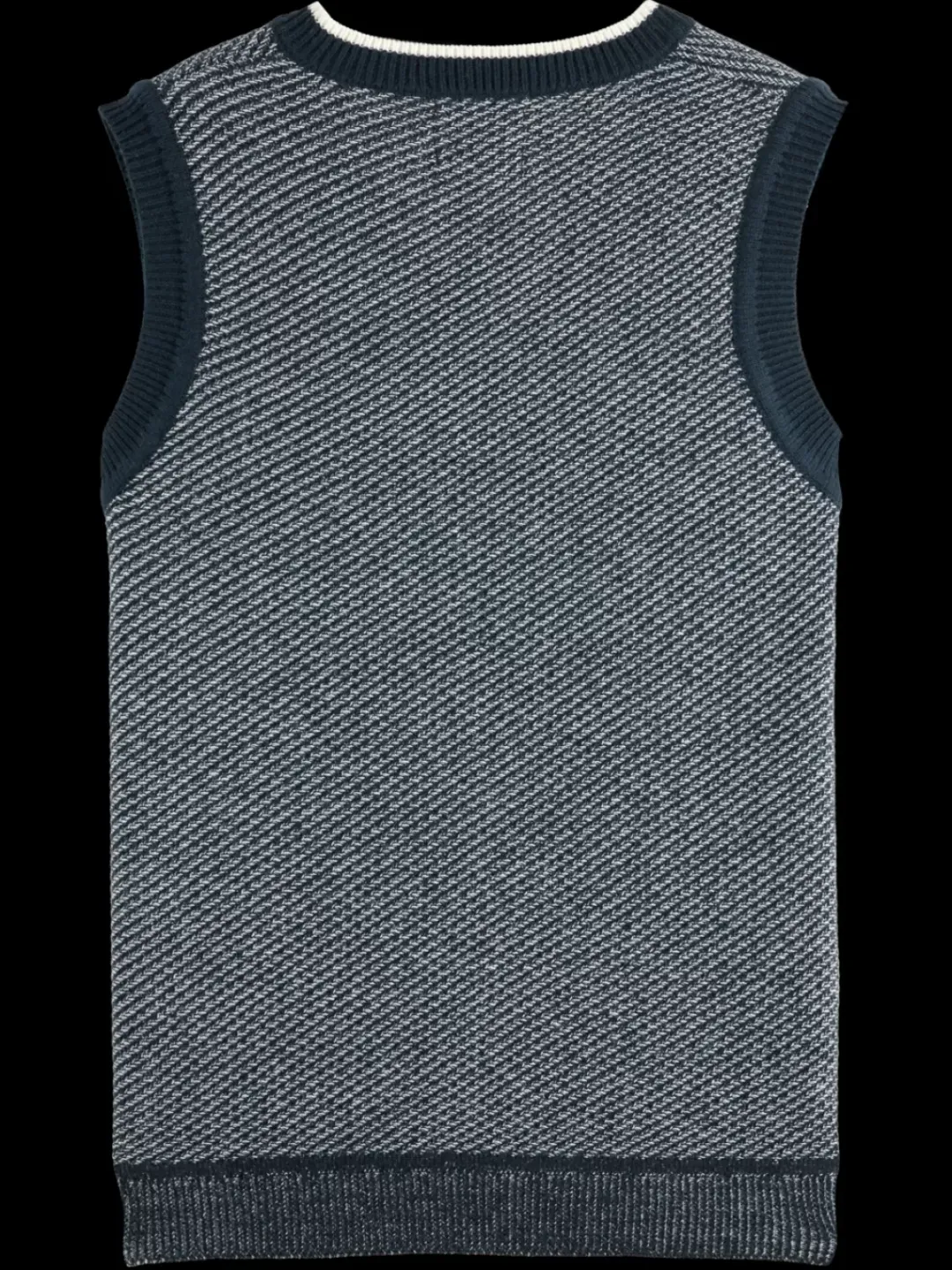 Best Scotch & Soda V-neck vest special stitch NightMelange