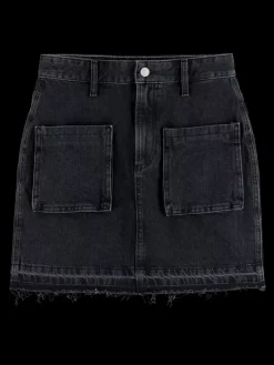 Discount Scotch & Soda WASHED BLACK DENIM MINI SKIRT WITH CARGO POCKETS CityBuzz