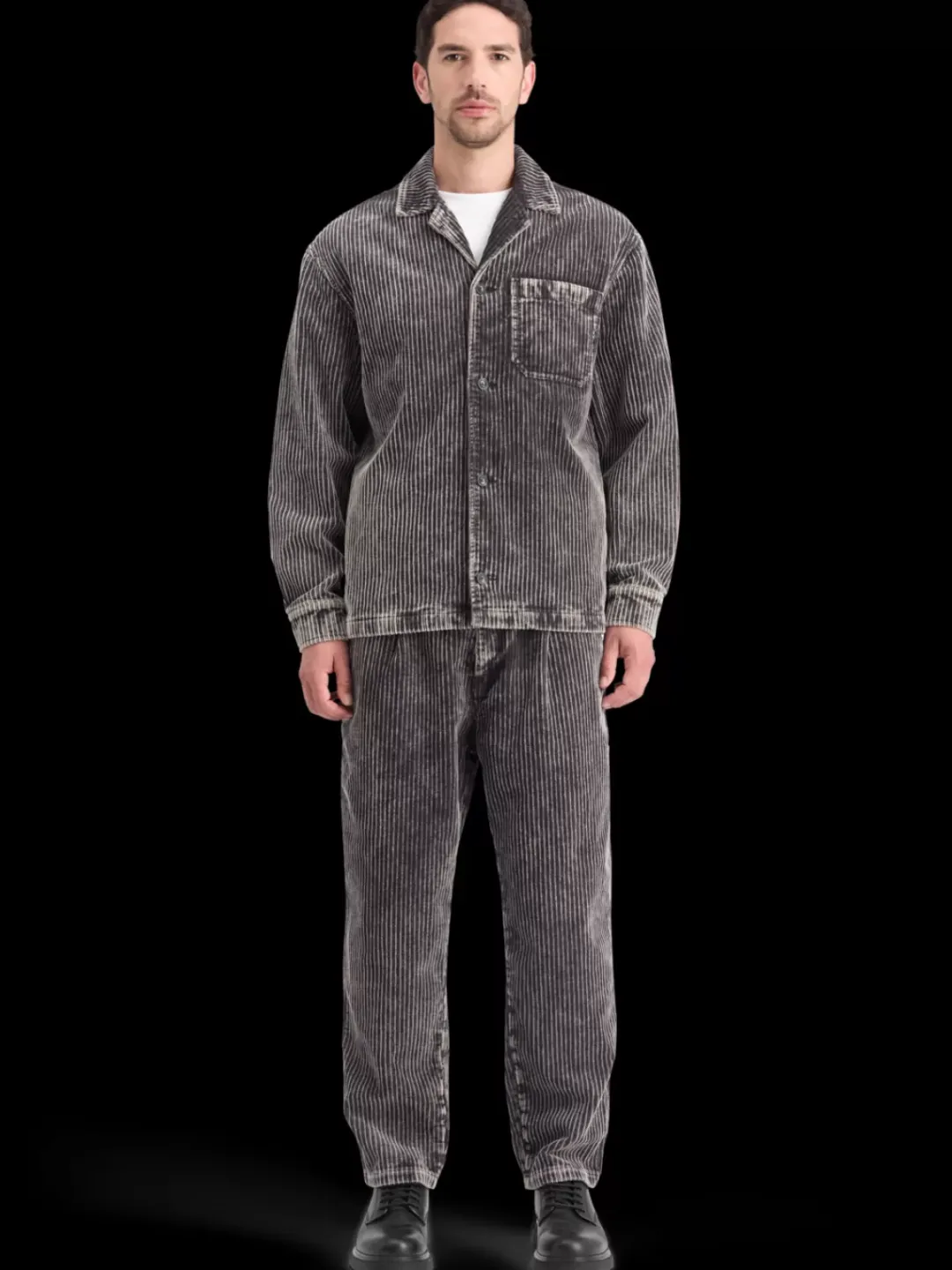 Hot Scotch & Soda WASHED CORDUROY JACKET WITH DETACHABLE INNER GILET Black