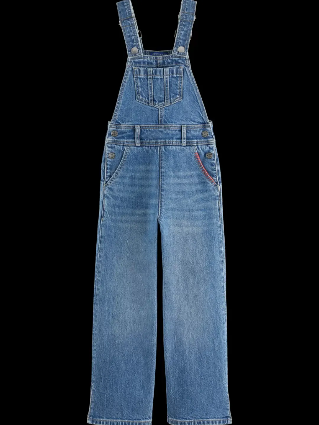 Best Scotch & Soda WASHED DENIM DUNGAREE WITH WIDE LEG- dreamcatcher