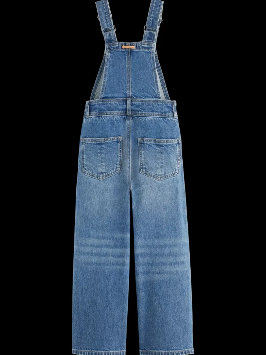 Best Scotch & Soda WASHED DENIM DUNGAREE WITH WIDE LEG- dreamcatcher