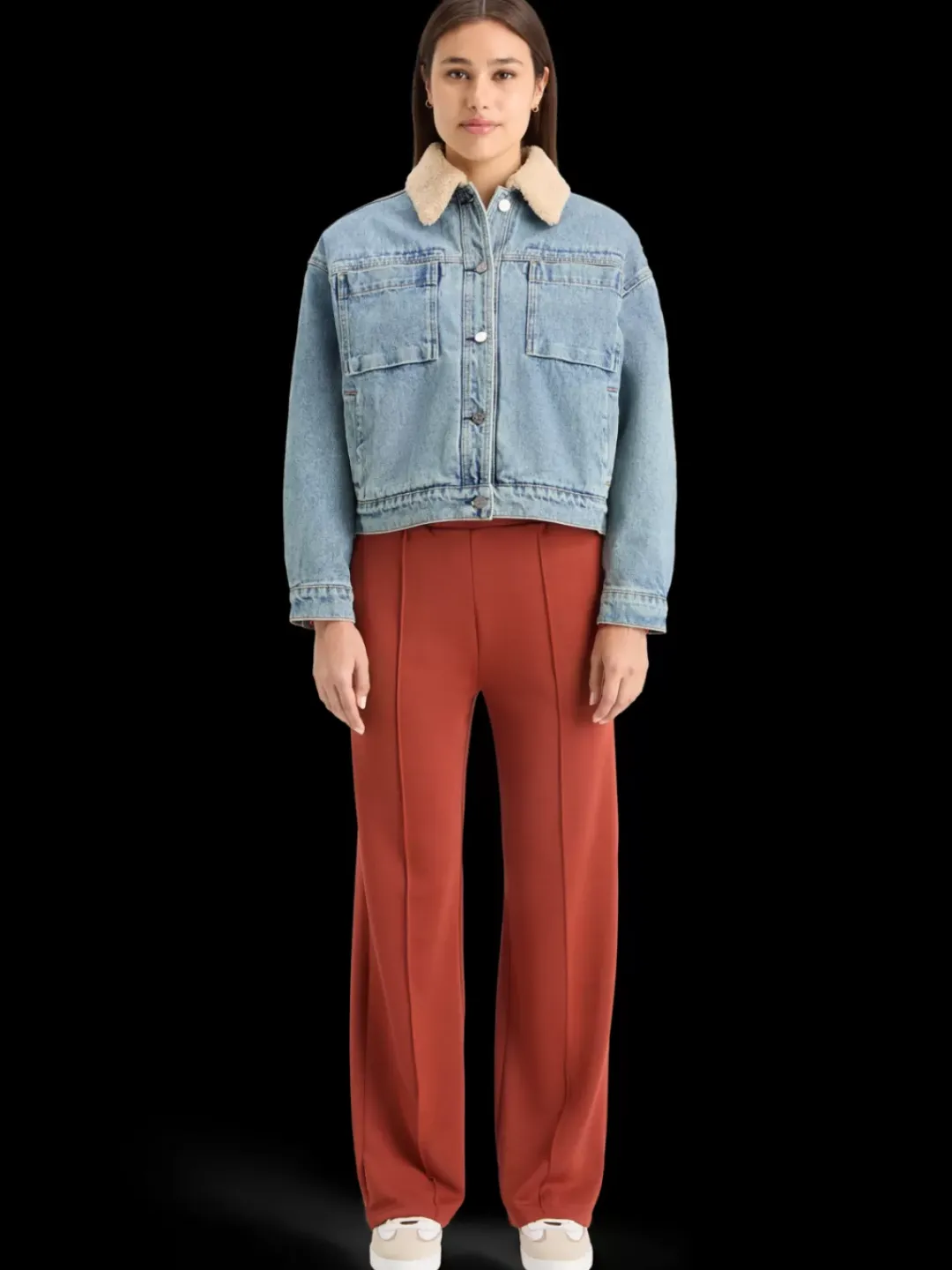 Clearance Scotch & Soda WASHED DENIM JACKET WITH SHERPA DETAILS WashedIndigo