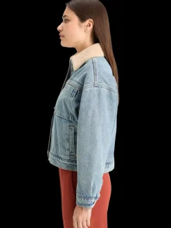 Clearance Scotch & Soda WASHED DENIM JACKET WITH SHERPA DETAILS WashedIndigo