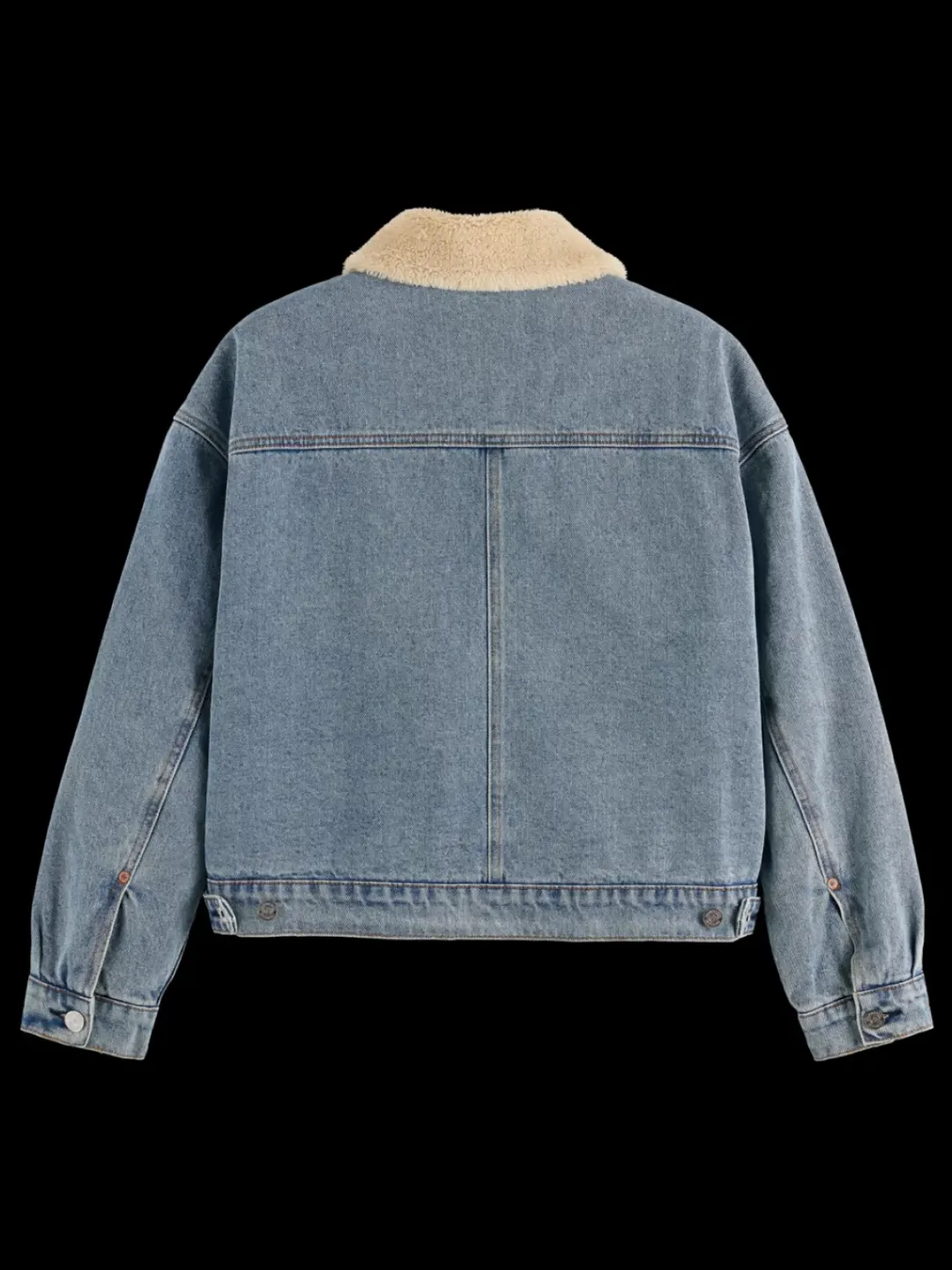 Clearance Scotch & Soda WASHED DENIM JACKET WITH SHERPA DETAILS WashedIndigo