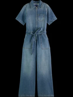 Hot Scotch & Soda Washed denim workwear jumpsuit FriscoNights