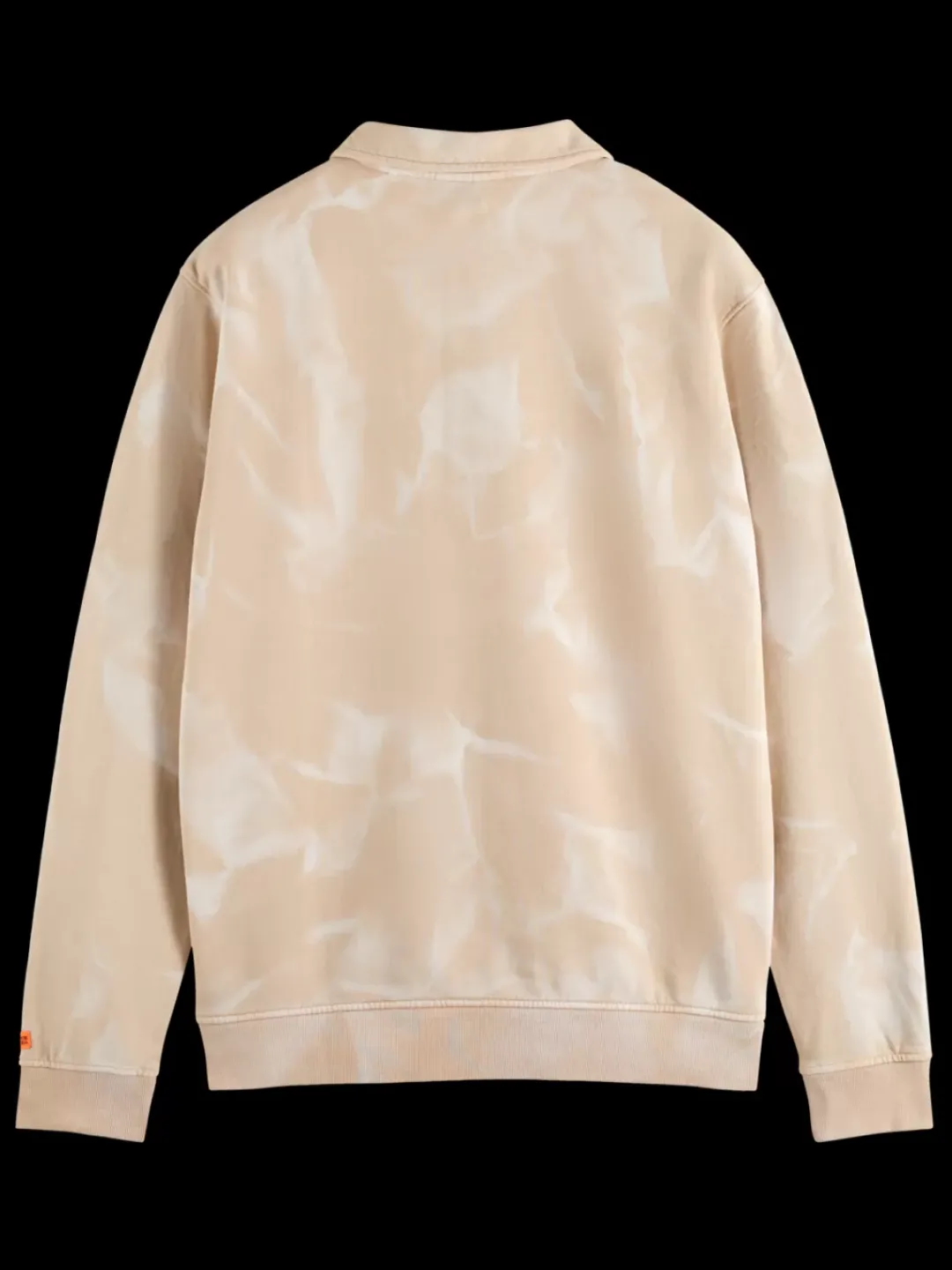 Hot Scotch & Soda Washed polo collar sweatshirt Pebble