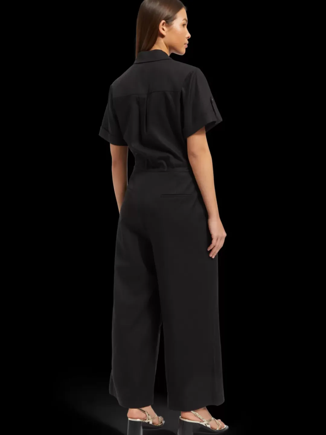 Fashion Scotch & Soda WIDE LEG JUMPSUIT EveningBlack