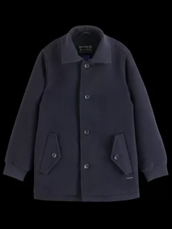 Outlet Scotch & Soda WOOL BLEND PEACOAT DarkNight