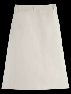 Online Scotch & Soda WRAP FRONT MIDI SKIRT SoftIce