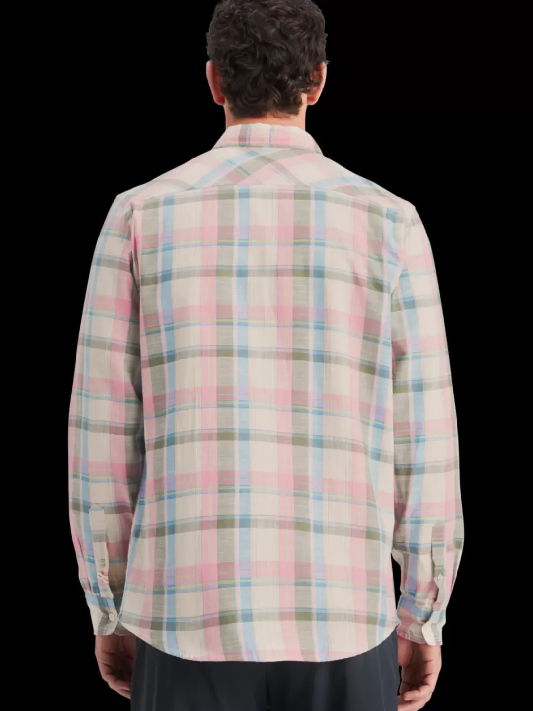 Sale Scotch & Soda Yarn dye check roll up shirt GreenCheck