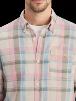 Sale Scotch & Soda Yarn dye check roll up shirt GreenCheck