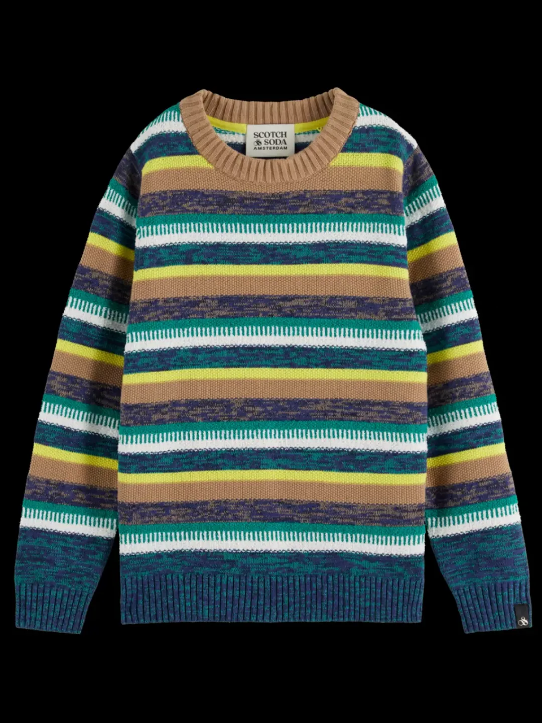 Clearance Scotch & Soda YARN-DYED STRIPED STRUCTURED PULLOVER MulticolourStripe