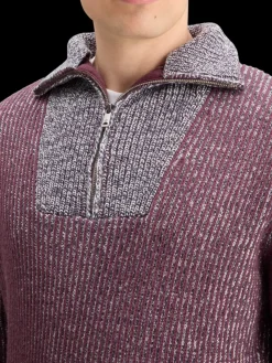 Clearance Scotch & Soda ZIP TROYER ALPACA WOOL BLEND SWEATER